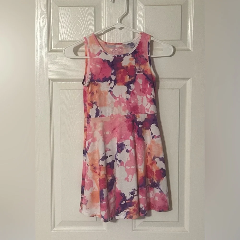 Place Pink and Orange Sleeveless Sundress